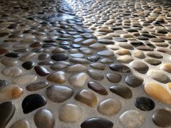 Mosaik und Kieselsteine