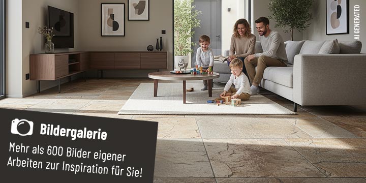 Natursteine im Wohnzimmer