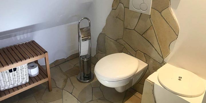 Solnhofener Platten im Badezimmer