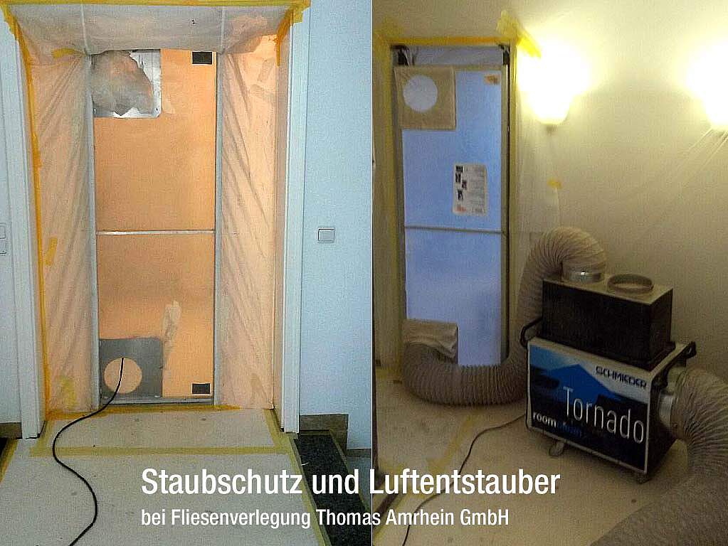 Staubschutz und Luftentstauber bei Fliesenamrhein